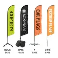 Outdoor Aluminium Windproof Teardrop Feather Flag